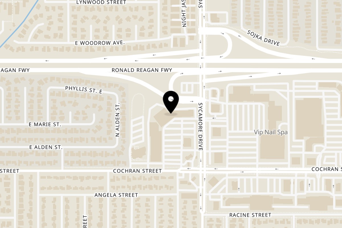 Map showing the location of Maria's Mexican Restaurant on 2513 Sycamore Dr in Simi Valley
